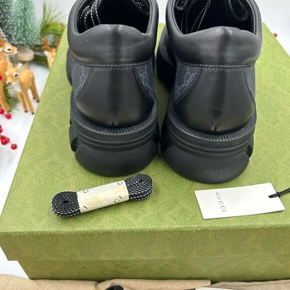 SOLD!!!!   Gucci, GG, lug, sole lace up shoes, size 7 made in Italy - Picture 8 of 11